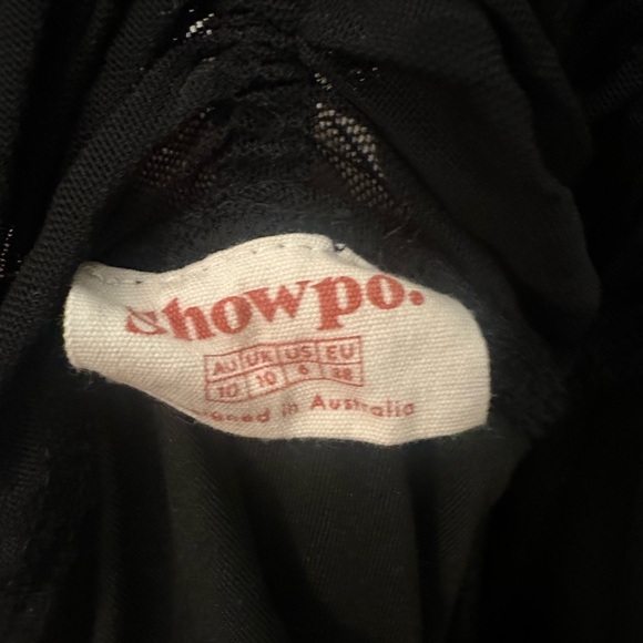 Black Mesh Ruched Dress - Picture 6 of 7